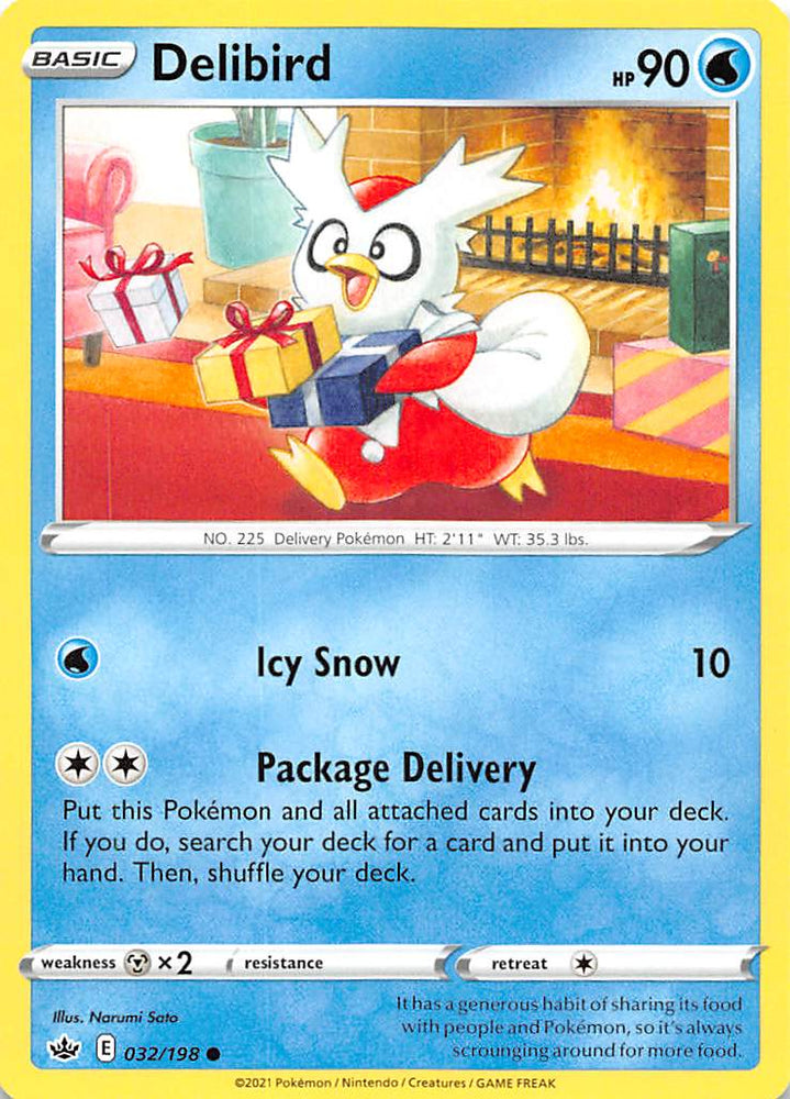 Delibird (032/198) [Sword & Shield: Chilling Reign] Pokémon