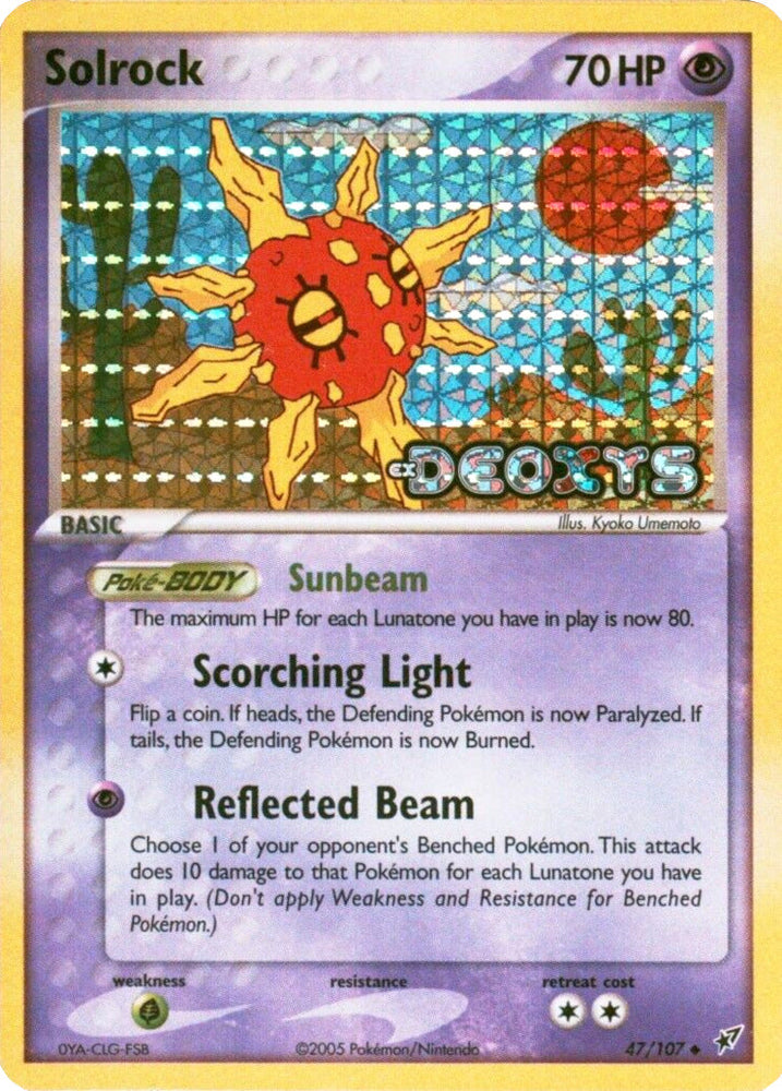 Solrock (47/107) (Stamped) [EX: Deoxys] Pokémon