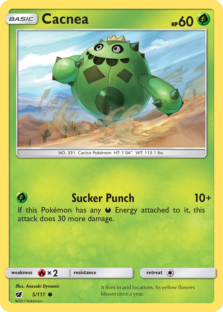 Cacnea (5/111) [Sun & Moon: Crimson Invasion] Pokémon