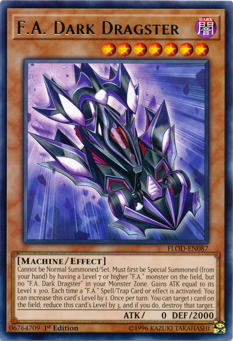 F.A. Dark Dragster [FLOD-EN087] Rare Yu-Gi-Oh!