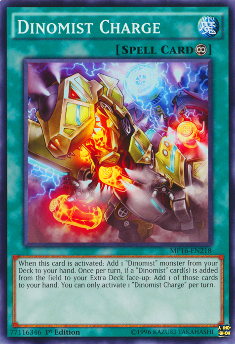 Dinomist Charge [MP16-EN218] Common Yu-Gi-Oh!