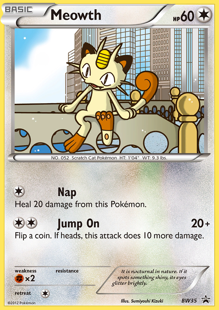 Meowth (BW35) [Black & White: Black Star Promos] Pokémon