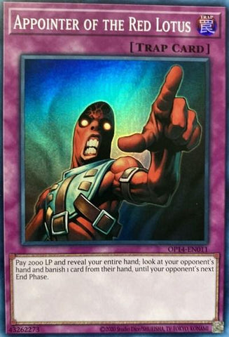 Appointer of the Red Lotus [OP14-EN011] Super Rare Yu-Gi-Oh!