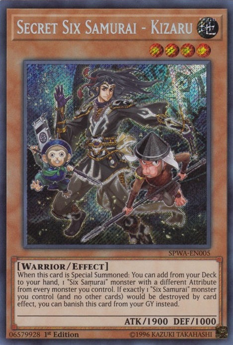 Secret Six Samurai - Kizaru [SPWA-EN005] Secret Rare Yu-Gi-Oh!