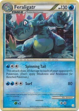 Feraligatr (20/123) (Cracked Ice Holo) [HeartGold & SoulSilver: Base Set] Pokémon
