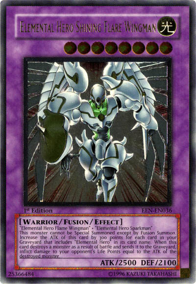 Elemental Hero Shining Flare Wingman [EEN-EN036] Ultimate Rare Yu-Gi-Oh!