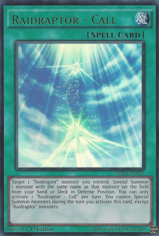 Raidraptor - Call [WIRA-EN025] Ultra Rare Yu-Gi-Oh!