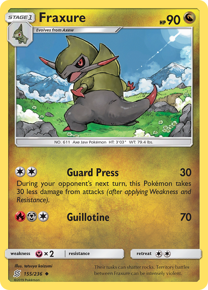 Fraxure (155/236) [Sun & Moon: Unified Minds] Pokémon