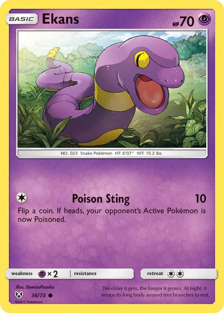 Ekans (36/73) [Sun & Moon: Shining Legends] Pokémon