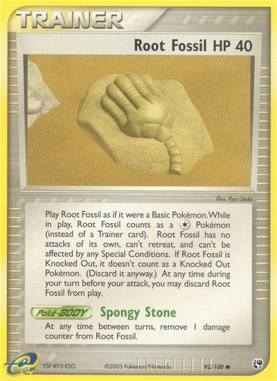 Root Fossil (92/100) [EX: Sandstorm] Pokémon
