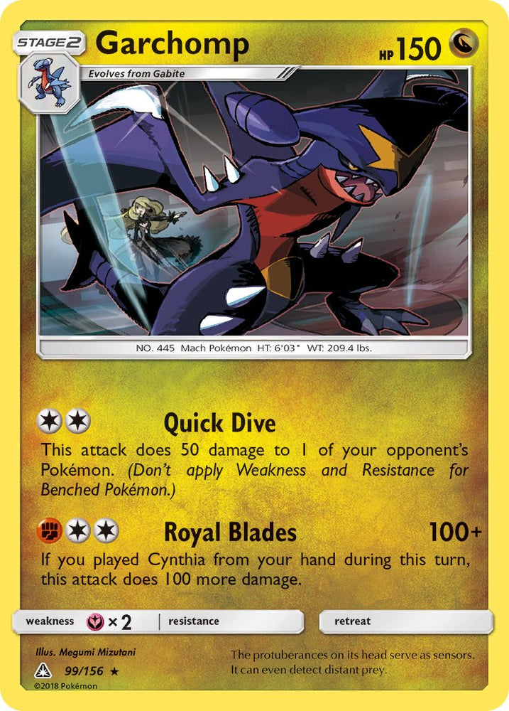 Garchomp (99/156) (Cracked Ice Holo) (Theme Deck Exclusive) [Sun & Moon: Ultra Prism] Pokémon