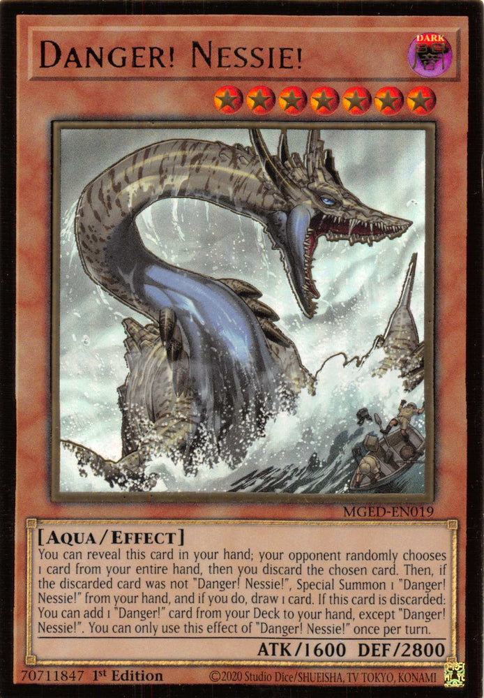 Danger! Nessie! [MGED-EN019] Gold Rare Yu-Gi-Oh!