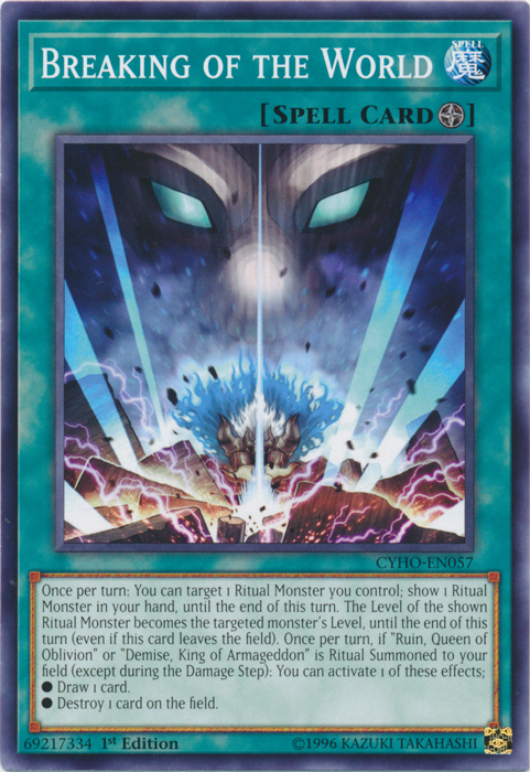 Breaking of the World [CYHO-EN057] Common Yu-Gi-Oh!