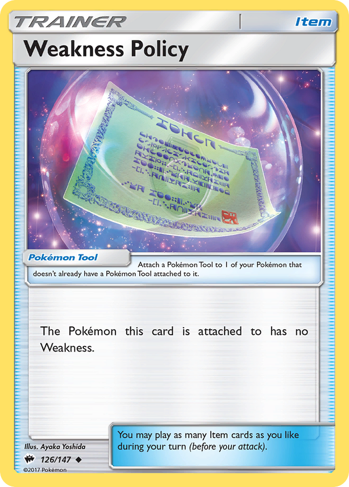 Weakness Policy (126/147) [Sun & Moon: Burning Shadows] Pokémon