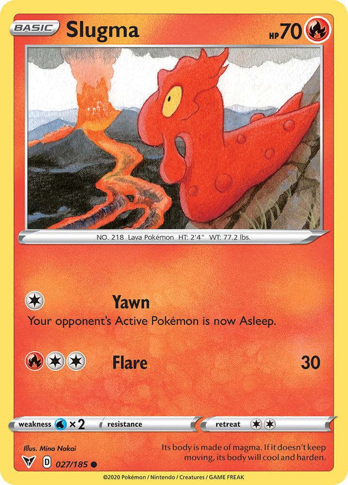 Slugma (027/185) [Sword & Shield: Vivid Voltage] Pokémon