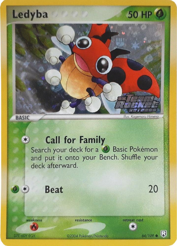 Ledyba (64/109) (Stamped) [EX: Team Rocket Returns] Pokémon