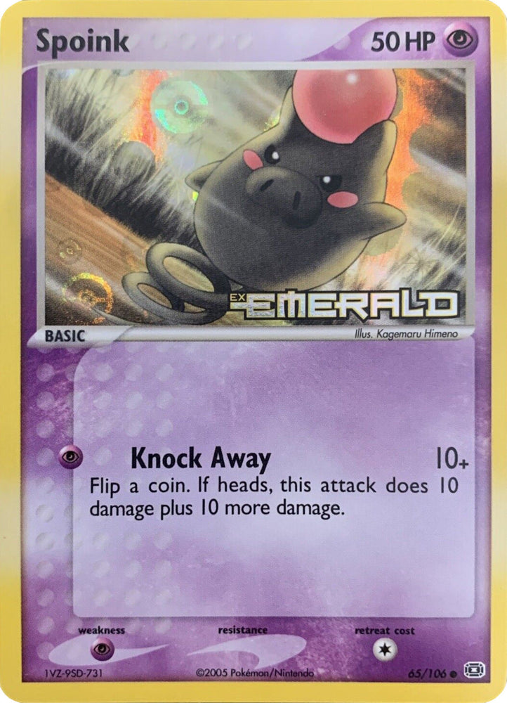 Spoink (65/106) (Stamped) [EX: Emerald] Pokémon