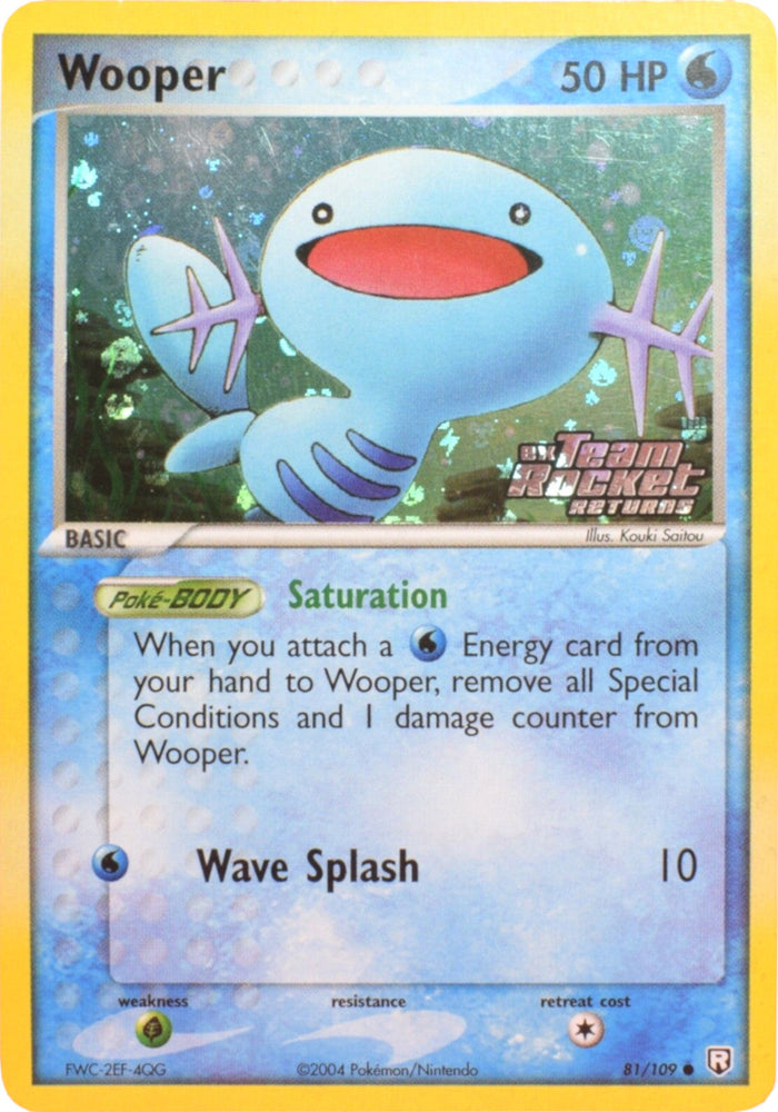 Wooper (81/109) (Stamped) [EX: Team Rocket Returns] Pokémon