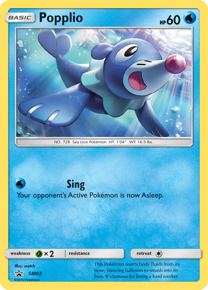 Popplio (SM03) [Sun & Moon: Black Star Promos] Pokémon