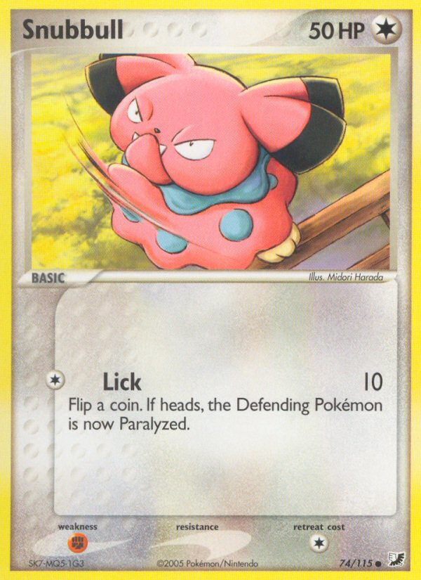 Snubbull (74/115) [EX: Unseen Forces] Pokémon