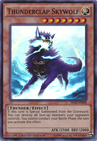 Thunderclap Skywolf [SECE-ENS08] Super Rare Yu-Gi-Oh!