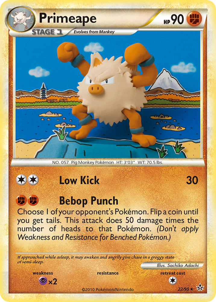 Primeape (22/95) [HeartGold & SoulSilver: Unleashed] Pokémon