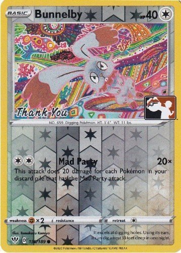 Bunnelby (150/189) (Thank You Promo) [Sword & Shield: Darkness Ablaze] Pokémon