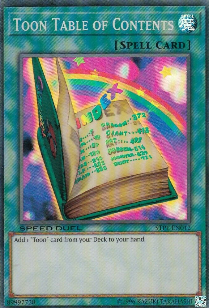 Toon Table of Contents [STP1-EN012] Super Rare Yu-Gi-Oh!
