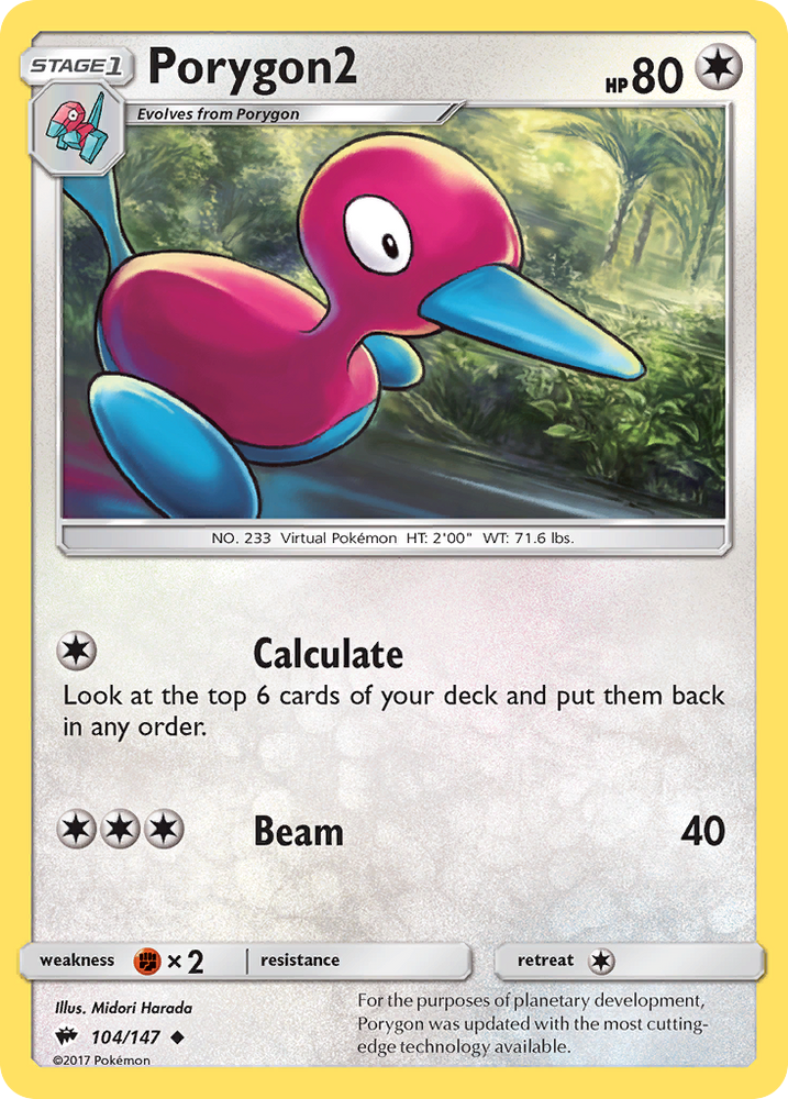 Porygon2 (104/147) [Sun & Moon: Burning Shadows] Pokémon