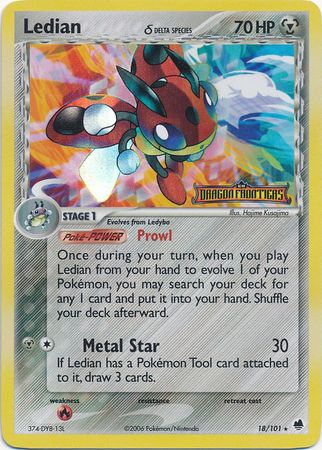 Ledian (18/101) (Delta Species) (Stamped) [EX: Dragon Frontiers] Pokémon