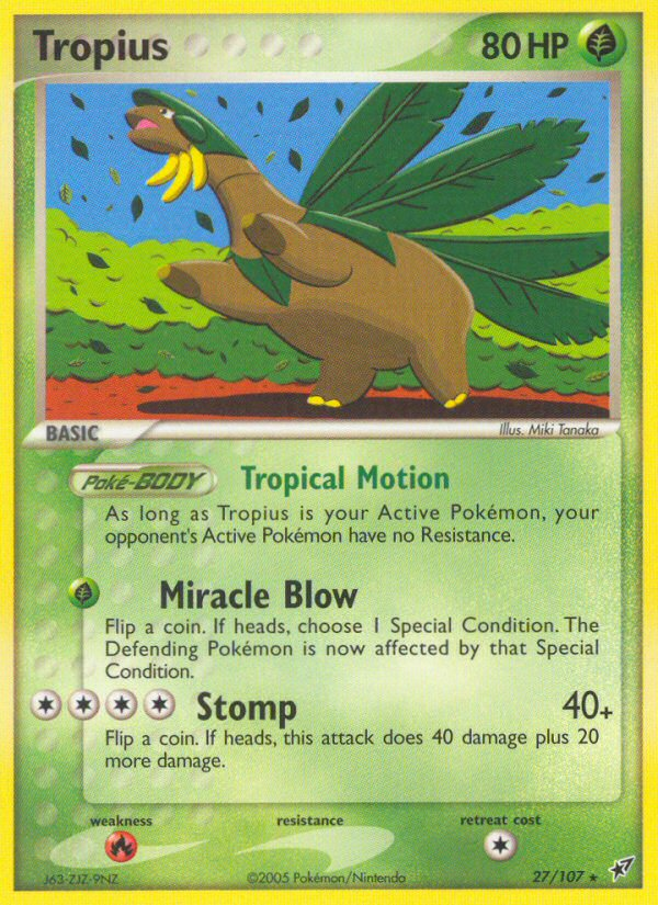 Tropius (27/107) [EX: Deoxys] Pokémon