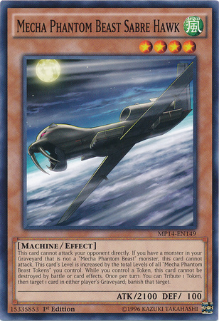 Mecha Phantom Beast Sabre Hawk [MP14-EN149] Common Yu-Gi-Oh!