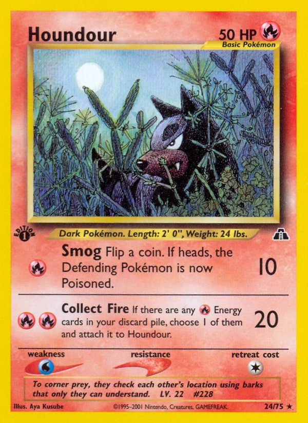 Houndour (24/75) [Neo Discovery 1st Edition] Pokémon