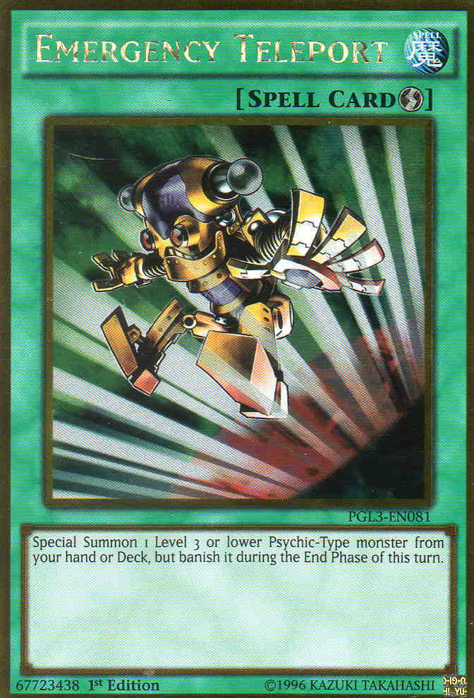 Emergency Teleport [PGL3-EN081] Gold Rare Yu-Gi-Oh!