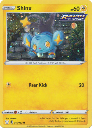 Shinx (046/163) (Cosmos Holo) [Sword & Shield: Battle Styles] Pokémon