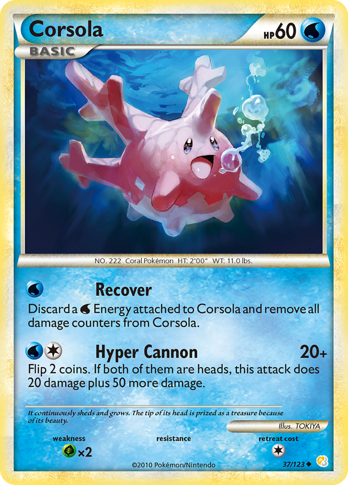 Corsola (37/123) [HeartGold & SoulSilver: Base Set] Pokémon