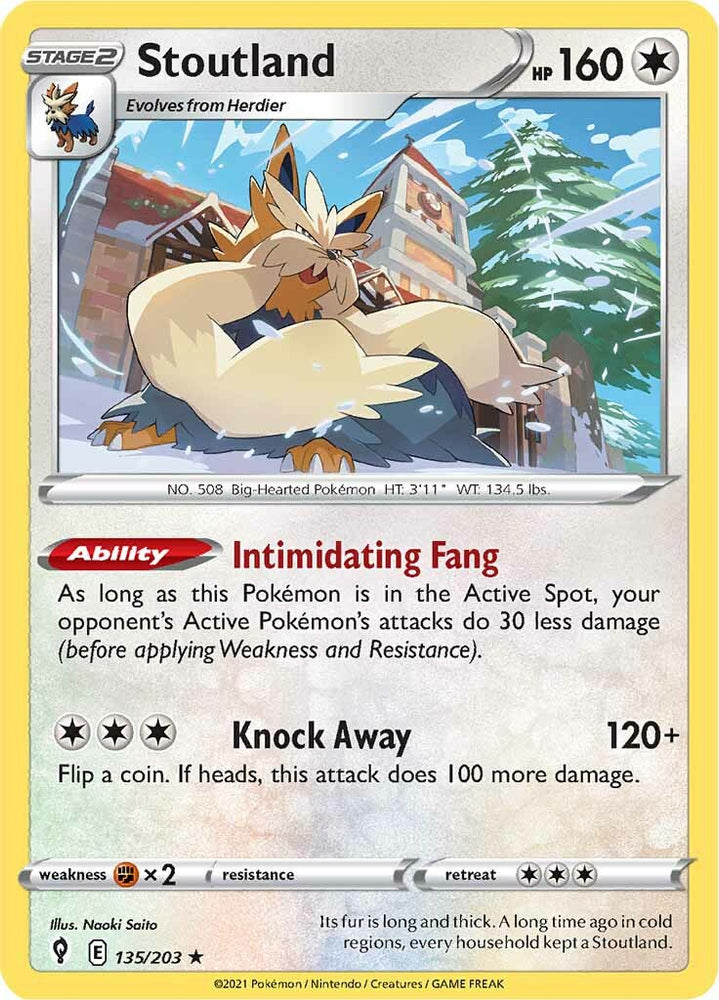 Stoutland (135/203) [Sword & Shield: Evolving Skies] Pokémon