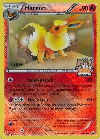Flareon (12/108) (Regional Championship 2013 Promo Staff) [Black & White: Dark Explorers] Pokémon