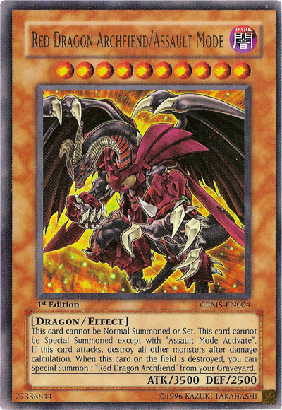 Red Dragon Archfiend/Assault Mode [CRMS-EN004] Ultra Rare Yu-Gi-Oh!