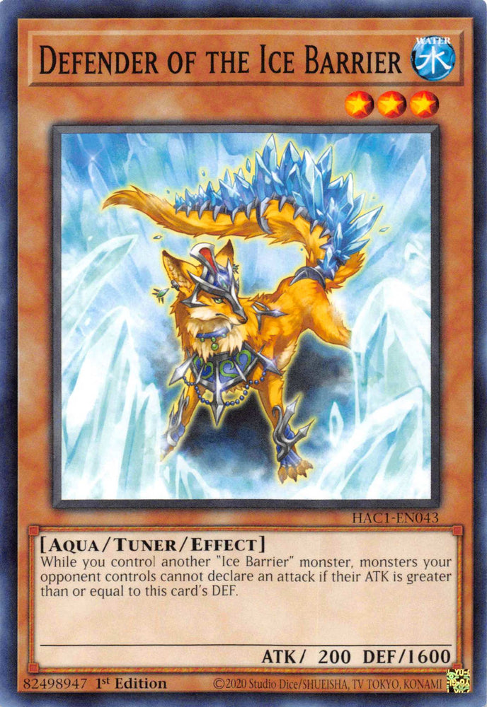 Defender of the Ice Barrier [HAC1-EN043] Common Yu-Gi-Oh!