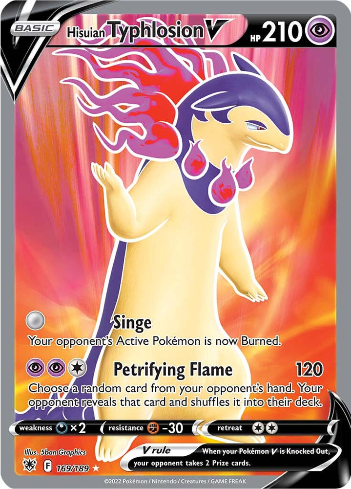 Hisuian Typhlosion V (169/189) [Sword & Shield: Astral Radiance] Pokémon