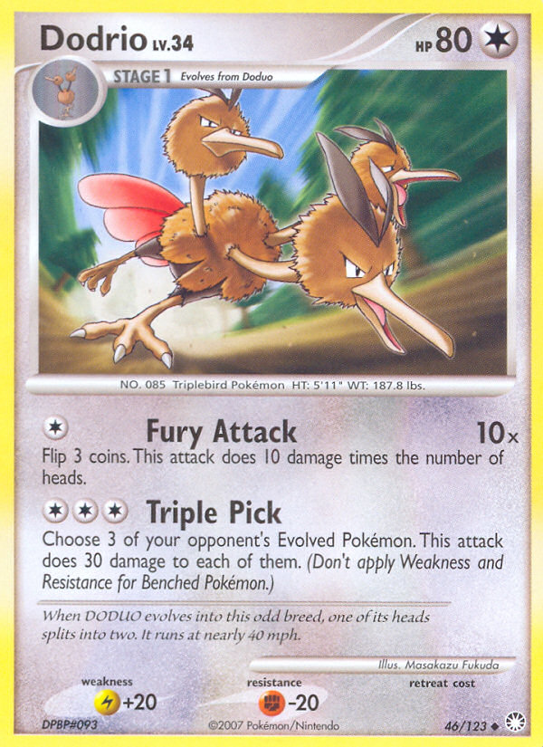 Dodrio (46/123) [Diamond & Pearl: Mysterious Treasures] Pokémon