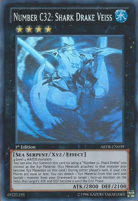 Number C32: Shark Drake Veiss [ABYR-EN039] Ghost Rare Yu-Gi-Oh!