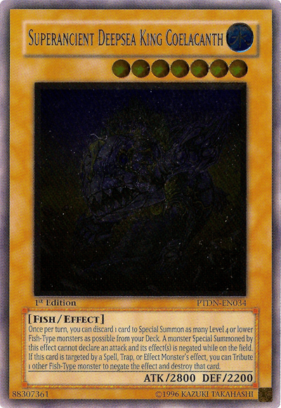 Superancient Deepsea King Coelacanth [PTDN-EN034] Ultimate Rare Yu-Gi-Oh!