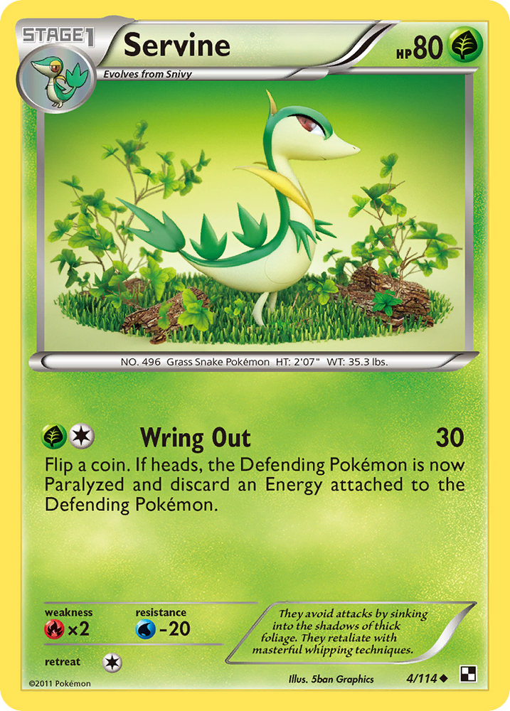 Servine (4/114) [Black & White: Base Set] Pokémon