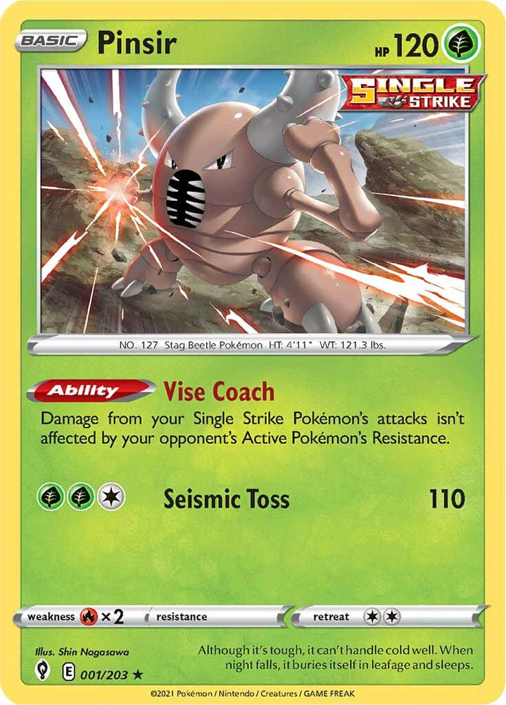 Pinsir (001/203) [Sword & Shield: Evolving Skies] Pokémon