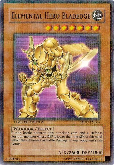 Elemental Hero Bladedge [MF03-EN005] Parallel Rare Yu-Gi-Oh!