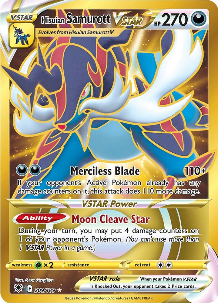 Hisuian Samurott VSTAR (209/189) [Sword & Shield: Astral Radiance] Pokémon