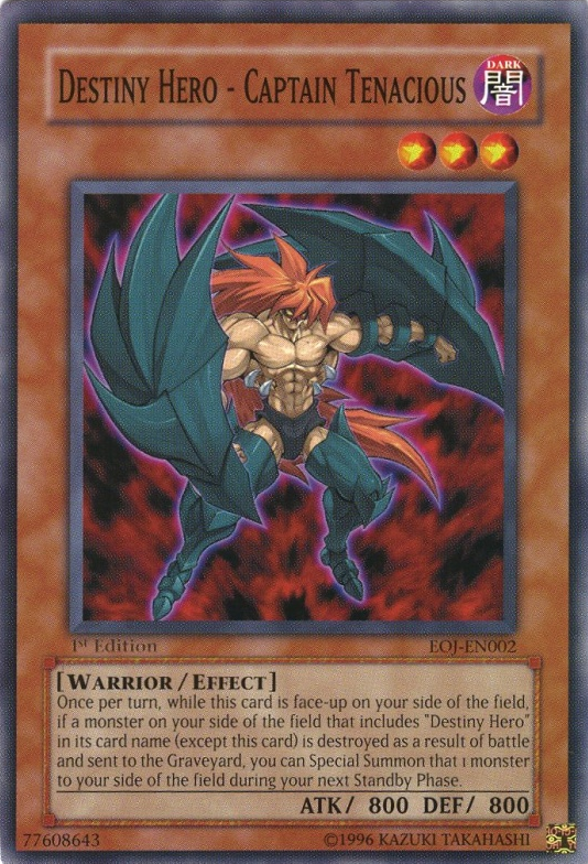 Destiny Hero - Captain Tenacious [EOJ-EN002] Common Yu-Gi-Oh!
