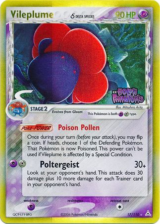 Vileplume (17/110) (Delta Species) (Stamped) [EX: Holon Phantoms] Pokémon